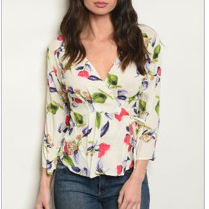 Long sleeve floral top
